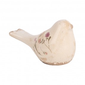 26CE1952S Decoratie Beeld Vogel 16x7x9 cm Beige Keramiek