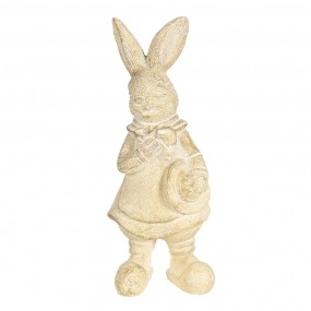 26PR3097W Figur Kaninchen 13 cm Beige Polyresin Wohnaccessoires