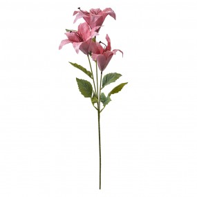 26PL0337P Fleur artificielle 72 cm Rose Plastique