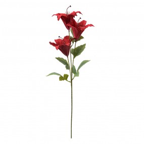 26PL0337R Fleur artificielle 72 cm Rouge Plastique