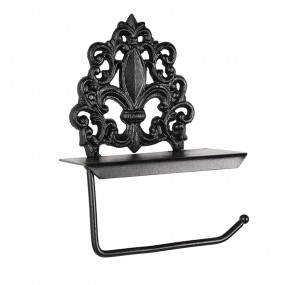 26Y5649 Toilet Paper Holder 18x10x24 cm Black Metal Toilet Roll Holder