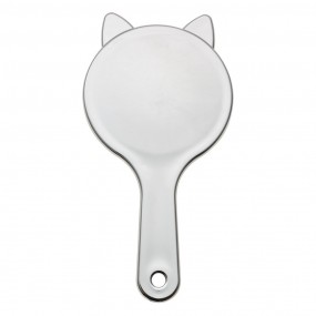 2JZCHBR0001 Brosse à cheveux 19x10x3 cm Couleur argent Plastique Chat