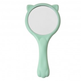 2JZCHBR0002 Hair Brush Green Plastic Glass Cat