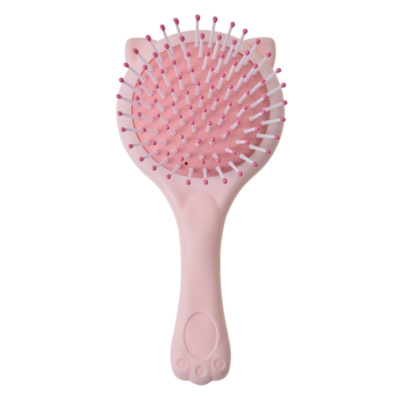 JZCHBR0003 Hair Brush 15x8x3 cm Pink Plastic Glass Cat