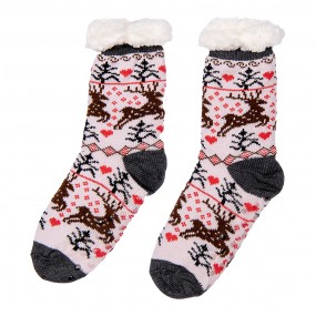 2JZSKSET0003 Chaussettes de Noël Set de 12 one size Multicolore Synthétique Cerfs