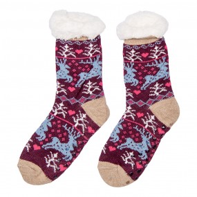 2JZSKSET0003 Chaussettes de Noël Set de 12 one size Multicolore Synthétique Cerfs