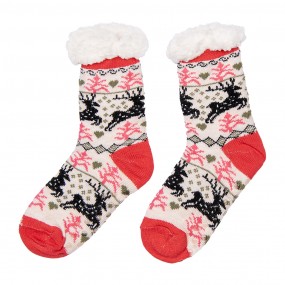 2JZSKSET0003 Chaussettes de Noël Set de 12 one size Multicolore Synthétique Cerfs