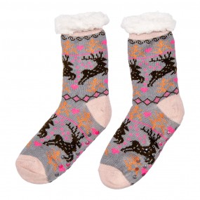 2JZSKSET0003 Chaussettes de Noël Set de 12 one size Multicolore Synthétique Cerfs