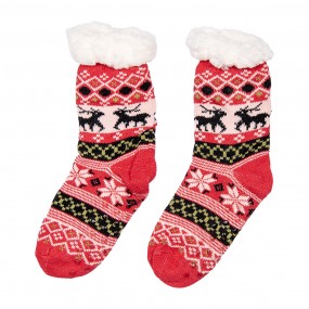 2JZSKSET0004 Chaussettes de Noël Set de 12 one size Multicolore Synthétique Cerfs