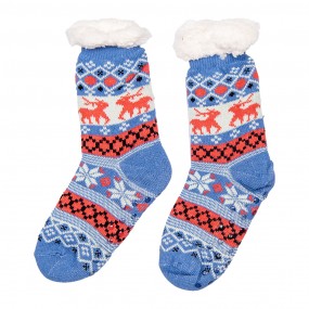 2JZSKSET0004 Chaussettes de Noël Set de 12 one size Multicolore Synthétique Cerfs