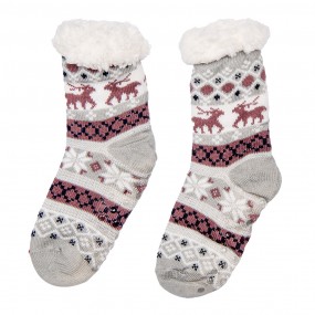 2JZSKSET0004 Chaussettes de Noël Set de 12 one size Multicolore Synthétique Cerfs