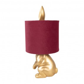 26LMC0027VBU Lampe de table Lapin Ø 20x42 cm Couleur or Rouge Plastique