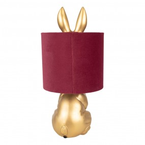 26LMC0027VBU Lampe de table Lapin Ø 20x42 cm Couleur or Rouge Plastique