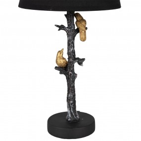 26LMC0094 Tischlampe Ø 23x45 cm Schwarz Kunststoff Vogel