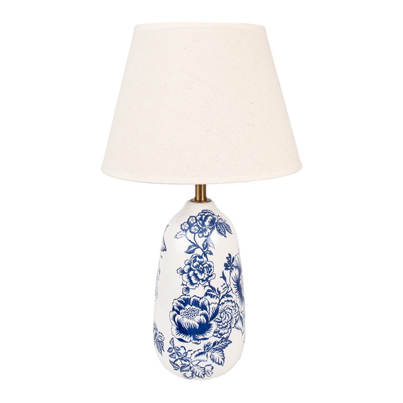 6LMC0098 Lampe de table Ø 28x49 cm Blanc Céramique