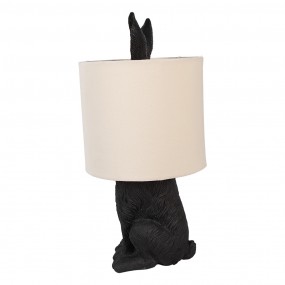 26LMC0099ZVBE Lampe de table Lapin Ø 20x43 cm Noir Beige Plastique