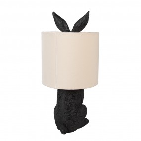 26LMC0099ZVBE Lampe de table Lapin Ø 20x43 cm Noir Beige Plastique