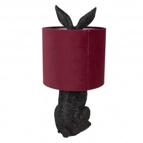 26LMC0099ZVBU Lampe de table Lapin Ø 20x43 cm Noir Rouge Plastique