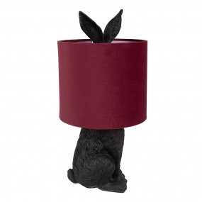 26LMC0099ZVBU Table Lamp Rabbit Ø 20x43 cm Black Red Plastic