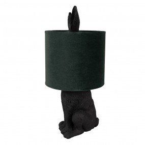 26LMC0099ZVGR Lampada da tavolo Coniglio Ø 20x43 cm Nero Verde Plastica