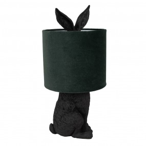 26LMC0099ZVGR Lampe de table Lapin Ø 20x43 cm Noir Vert Plastique