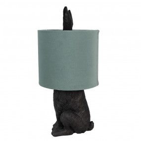 26LMC0099ZVLGR Tischlampe Kaninchen Ø 20x43 cm Schwarz Grün Kunststoff