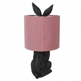 26LMC0099ZVP Tischlampe Kaninchen Ø 20x43 cm Schwarz Rosa Kunststoff