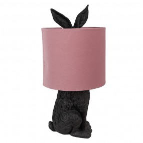 26LMC0099ZVP Tischlampe Kaninchen Ø 20x43 cm Schwarz Rosa Kunststoff