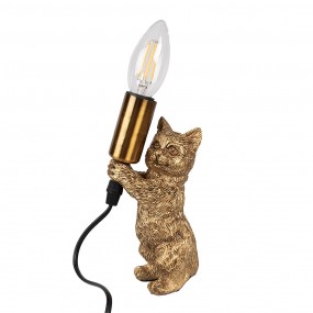 26LMP791 Table Lamp Cat 9x9x18 cm Gold colored Plastic