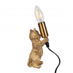 26LMP791 Table Lamp Cat 9x9x18 cm Gold colored Plastic