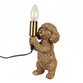 26LMP792 Tischlampe Hund 11x13x23 cm Goldfarbig Kunststoff