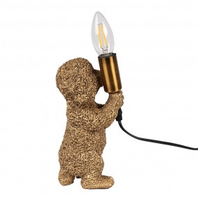 26LMP792 Tischlampe Hund 11x13x23 cm Goldfarbig Kunststoff