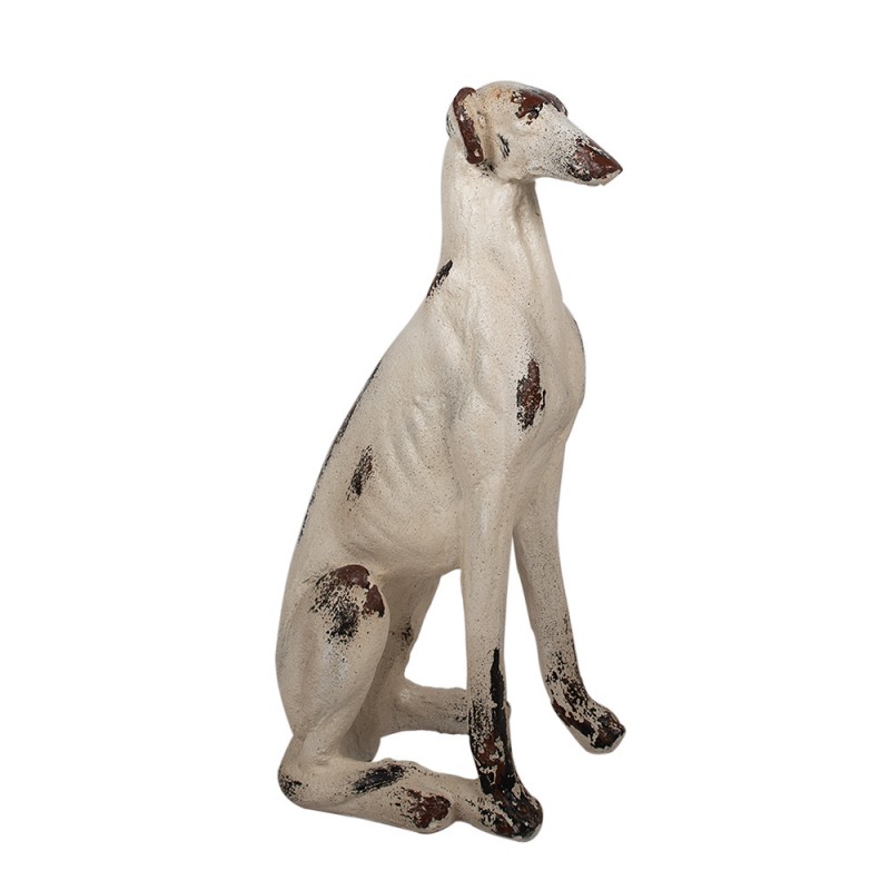 5MG0048 Figurine de chien décorative 37x24x79 cm Beige Matériau céramique