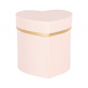 266024P Boîte cadeau 10x10x10 cm Rose Carton En forme de coeur