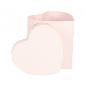 266024P Gift box 10x10x10 cm Pink Cardboard Heart-Shaped