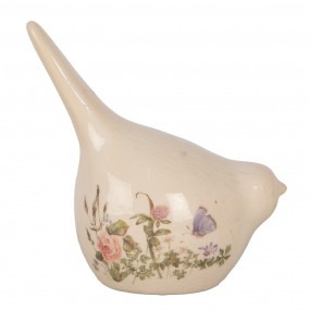 26CE1954M Decoratie Beeld Vogel 14x9x15 cm Beige Keramiek