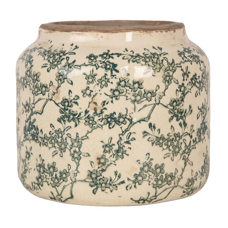 6CE1975L Fioriera Ø 18x16 cm Beige Ceramica Fiori