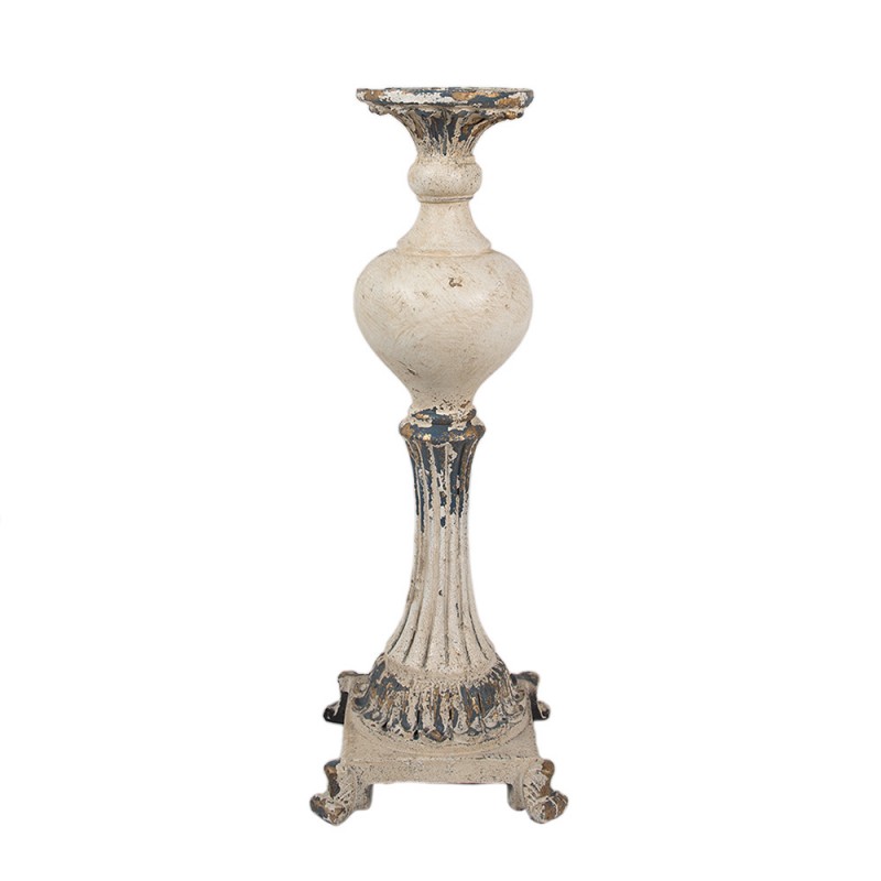 6MG0056 Candelabro 14x14x40 cm Beige Materiale ceramico