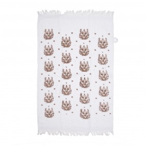 2CTGTW Guest Towel 40x66 cm White Cotton Deer Rectangle