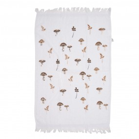 2CTLFJ Guest Towel 40x66 cm White Cotton Mushrooms Rectangle