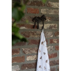 2CTLFJ Asciugamano per ospiti 40x66 cm Bianco Cotone Funghi Rettangolo