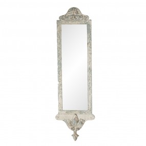 252S203 Mirror 23x72 cm White Iron Rectangle Large Mirror