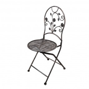 25Y1273 Bistro-Set Bistrotisch Bistrostuhl 3-Teilig Ø 60x70 cm Braun Metall