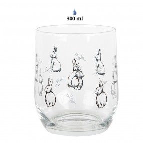 2BNSGL0002 Verre d'eau 300 ml Transparent Verre Lapins Gobelet