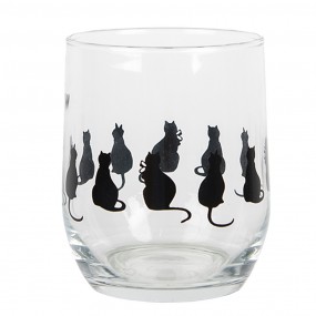 2PWSGL0003 Verre d'eau 300 ml Transparent Verre Chats Gobelet