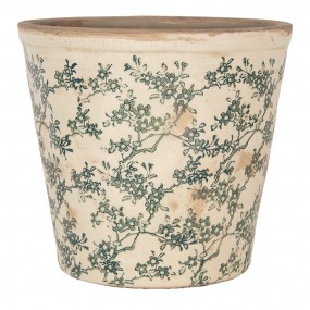 26CE1976L Fioriera Ø 21x20 cm Beige Ceramica Fiori