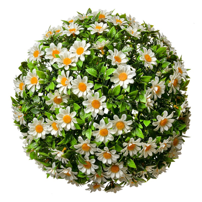 6PL0324L Buxus bol Ø 30 cm Wit Groen Kunststof Rond