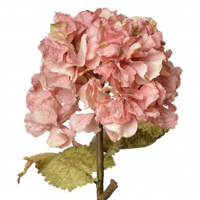 26PL0333P Fleur artificielle Hortensia 55 cm Rose Plastique