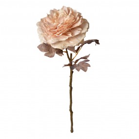 26PL0334 Artificial Flower Rose 60 cm Pink Artificial Leather Metal