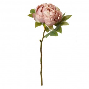 26PL0335 Artificial Flower Rose 48 cm Pink Plastic